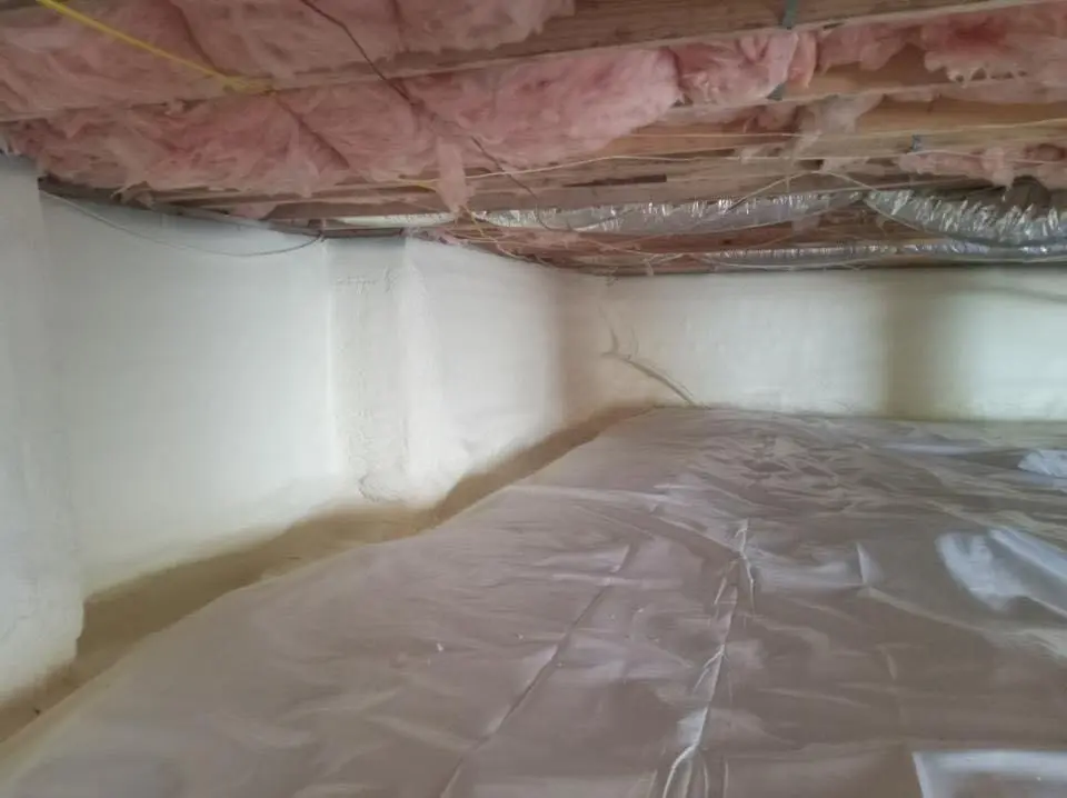 Crawl space encapsulation with closed-cell spray foam for Flat Roof Repair in Shaker Heights